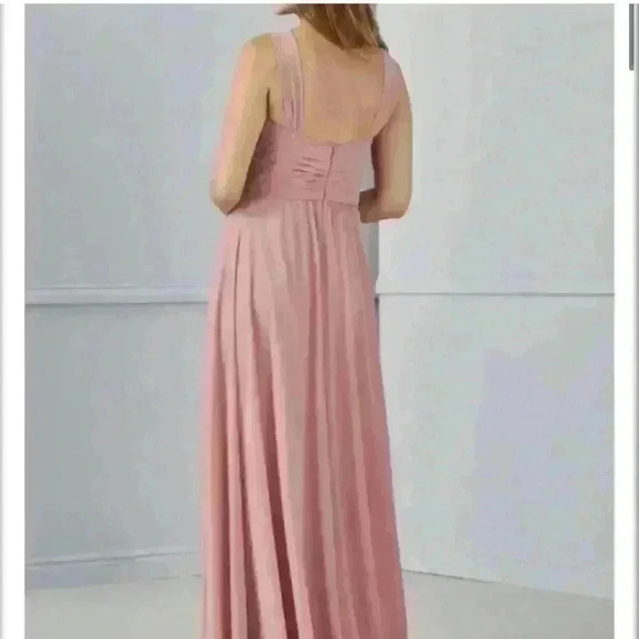 Amsale Women’s Maxi Dress 100% Silk Crinkle  Halter Chiffon Gray Size 00 Party - Picture 2 of 13